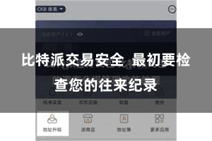 比特派交易安全  最初要检查您的往来纪录